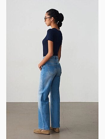 Jean large à taille haute dilvin