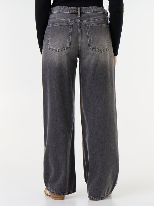 Jean large avec ceinture fantaisie - Kiabi