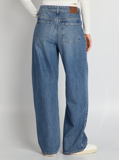 Jean large avec faux caleçon intégré - Kiabi