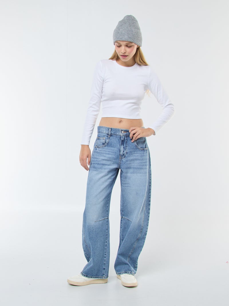 Jean large coupe ballon Dirty stone - Kiabi