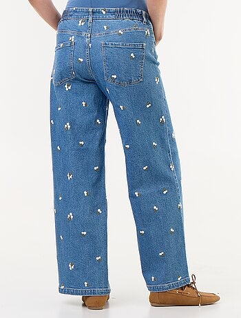 Jean large de maternité avec motif