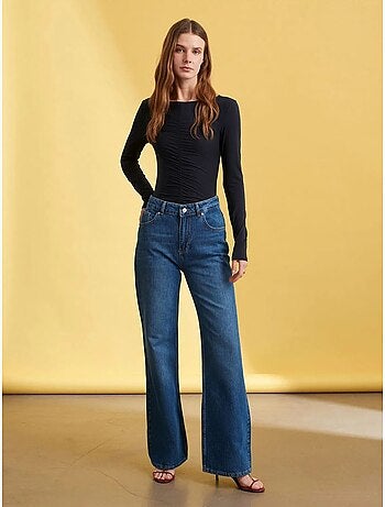 Jean large en denim à taille haute dilvin