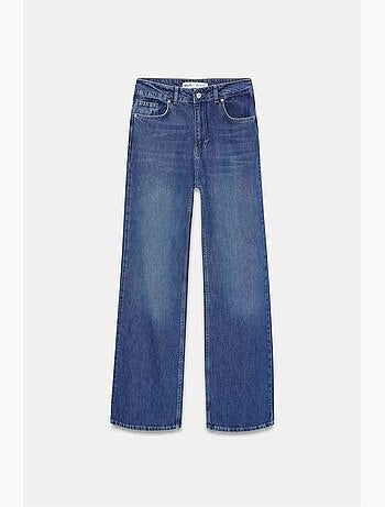 Jean large en denim à taille haute dilvin