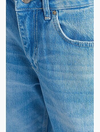 Jean large en denim de coton à taille haute dilvin