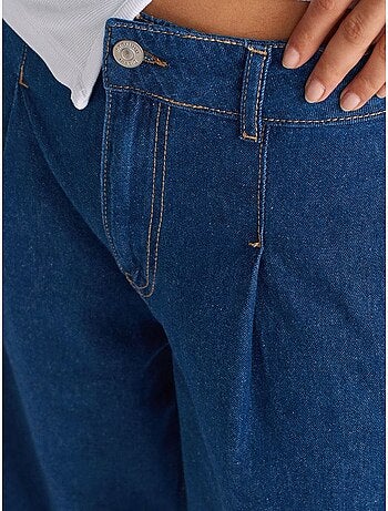 Jean large en denim de coton, taille haute dilvin