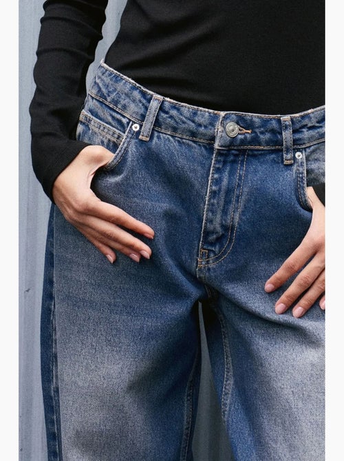 Jean large en denim de coton, taille haute dilvin - Kiabi Jean large en denim de coton, taille haute dilvin - Kiabi