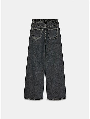 Jean large en denim de coton, taille haute dilvin