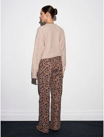 Jean large imprimé à taille haute dilvin