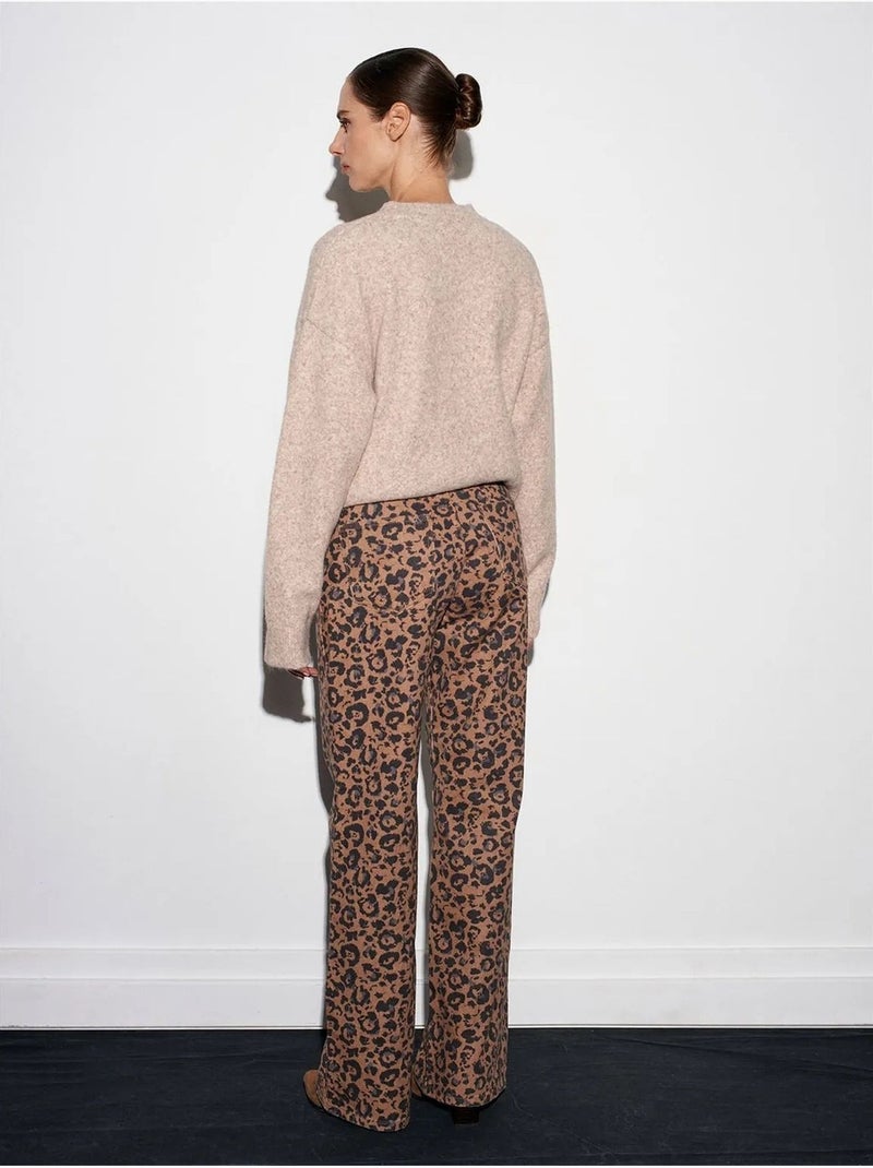 Jean large imprimé à taille haute dilvin Multicolore - Kiabi