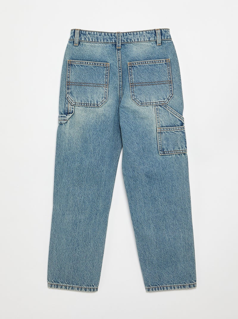 Jean large style carpenter Bleu - Kiabi