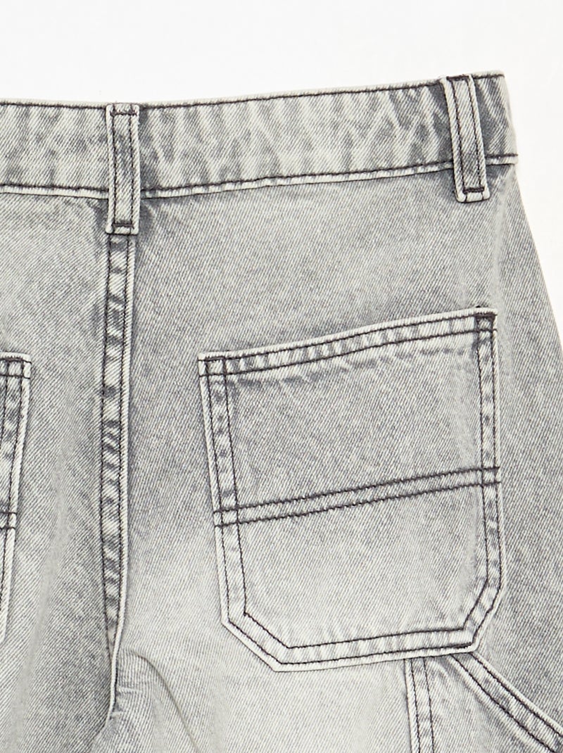 Jean large style carpenter Gris - Kiabi