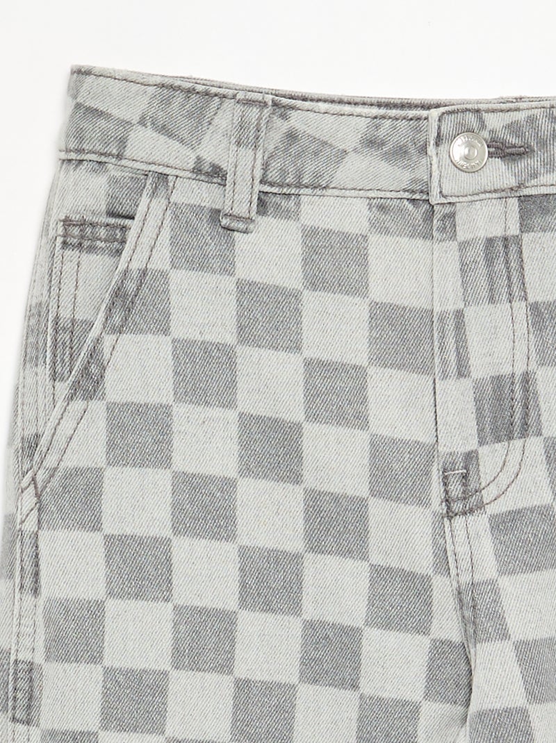 Jean large style carpenter Gris - Kiabi