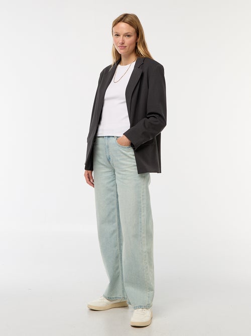 Jean large taille haute 5 poches - Kiabi