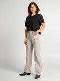 Jean large taille haute Bleu - Kiabi