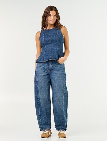 Jean large taille haute
