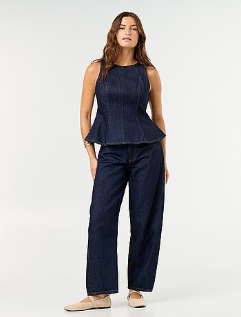 Jean large taille haute