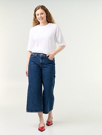 Jean large taille haute