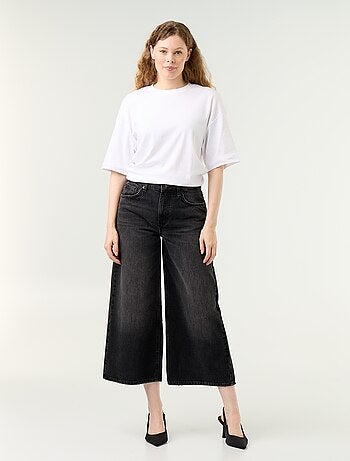 Jean large taille haute
