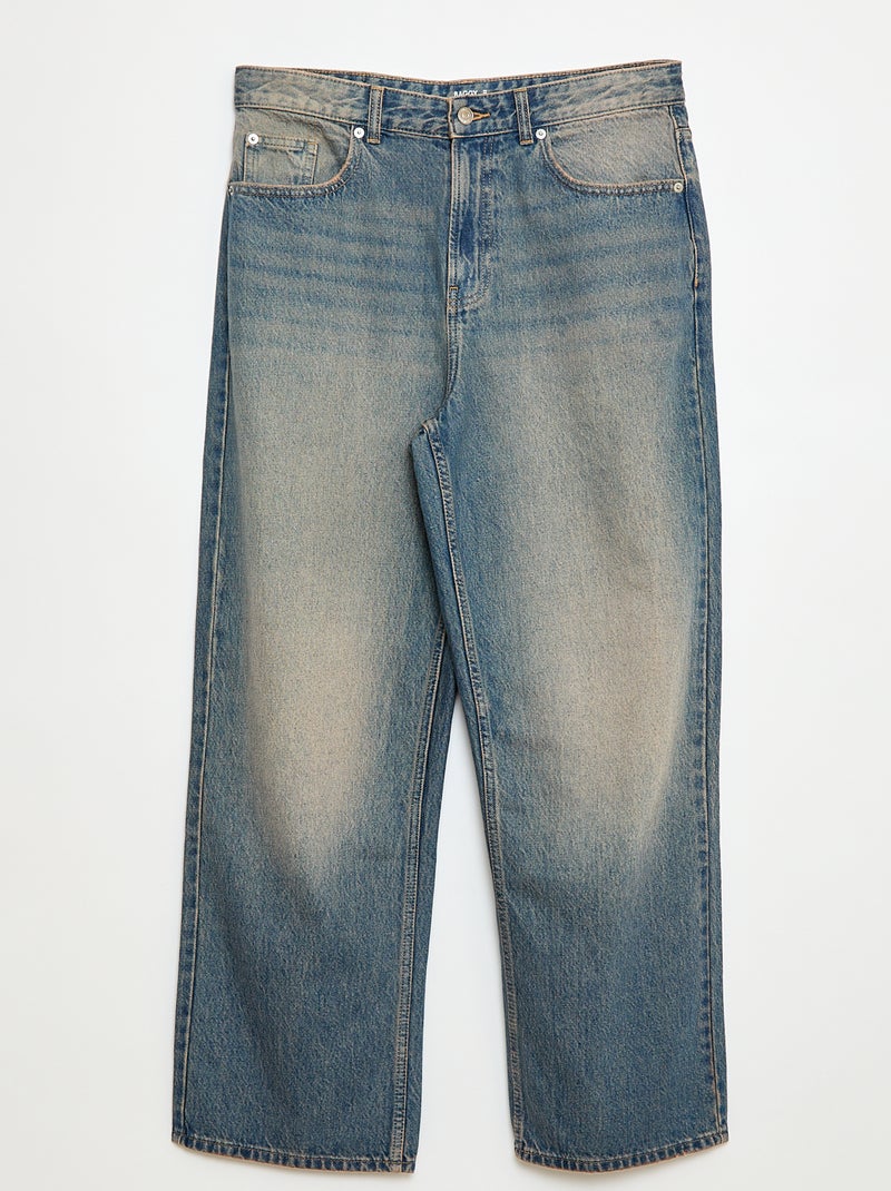 Jean large type baggy à 5 poches Bleu - Kiabi