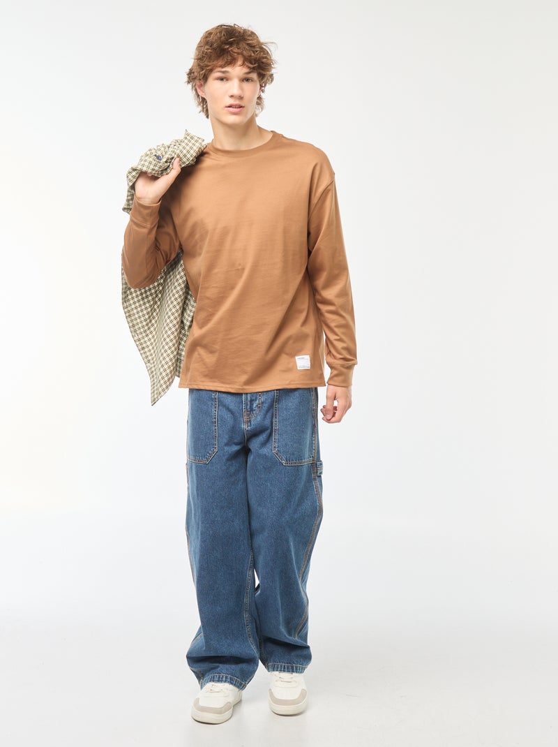 Jean large type carpenter à 5 poches Bleu - Kiabi