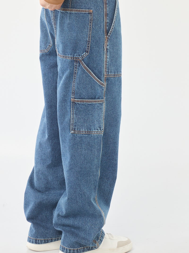 Jean large type carpenter à 5 poches Bleu - Kiabi