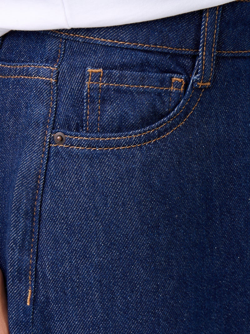 Jean large wide leg avec nœuds fantaisies à la base Bleu - Kiabi