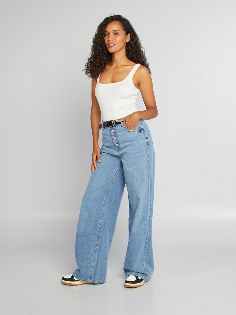 Jean large / wide leg Bleu - Kiabi