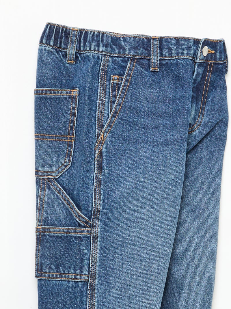 Jean loose à grandes poches Bleu - Kiabi