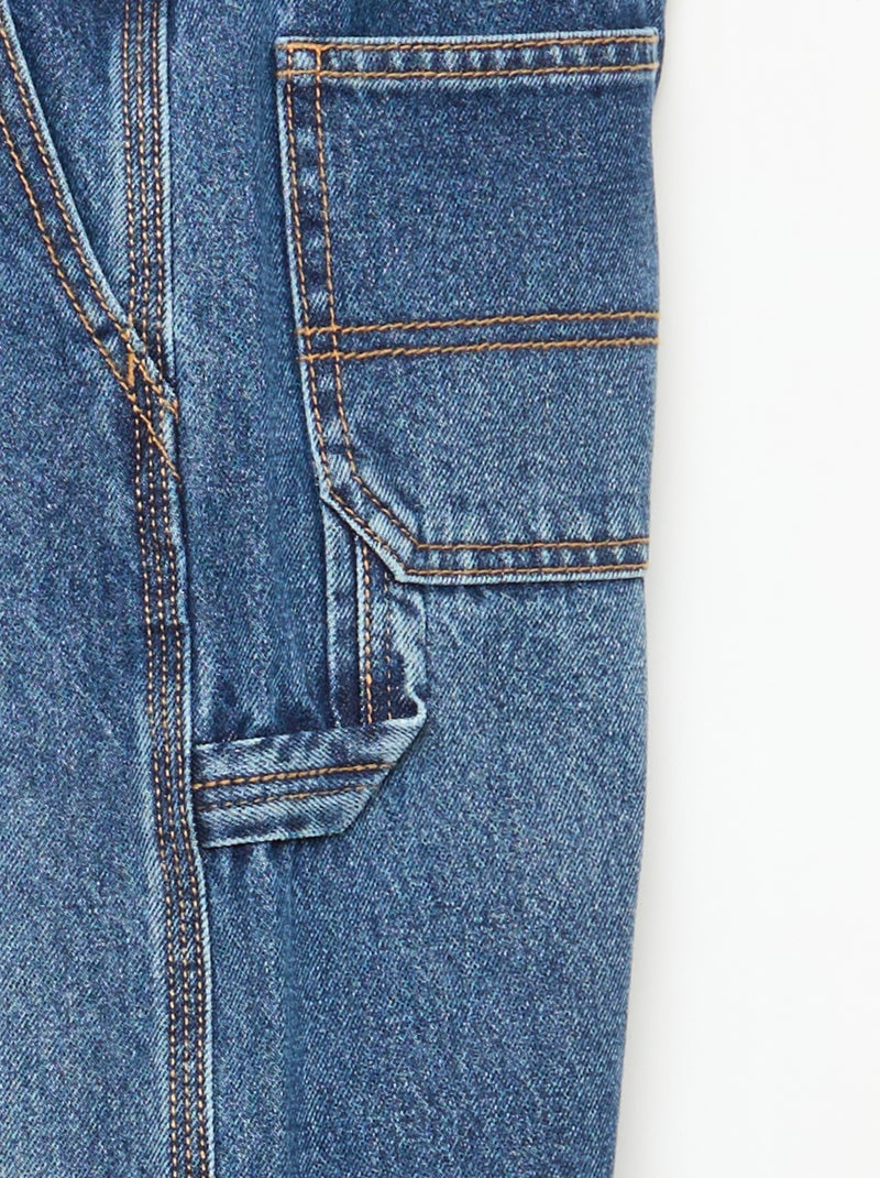 Jean loose à grandes poches Bleu - Kiabi