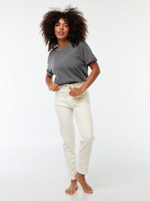 Jean mom 5 poches L34 - Kiabi