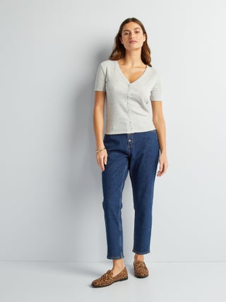 Jean mom à taille très haute - L32