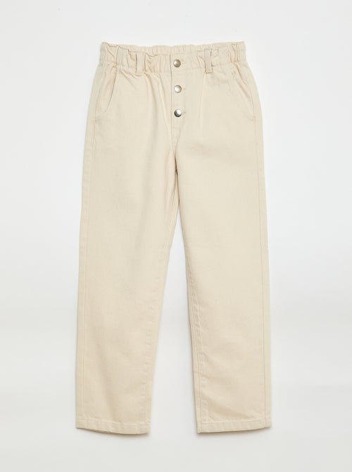 Jean mom avec poches en forme de cœur - Kiabi