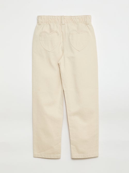 Jean mom avec poches en forme de cœur - Kiabi