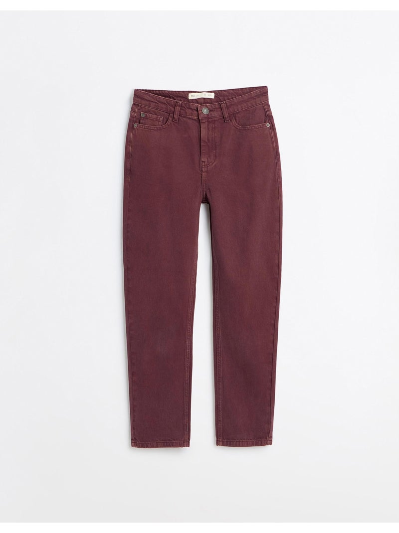 Jean mom fit, mo fashion Marron - Kiabi