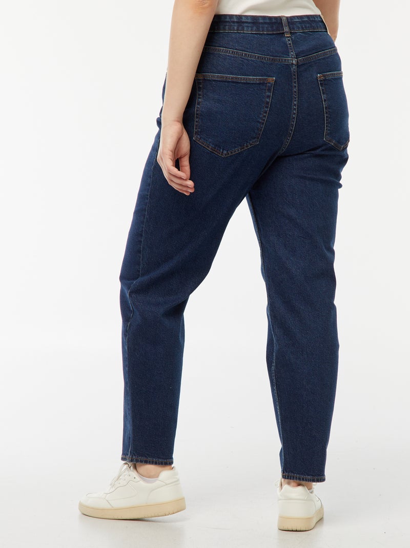 Jean mom taille haute - L30 Bleu - Kiabi