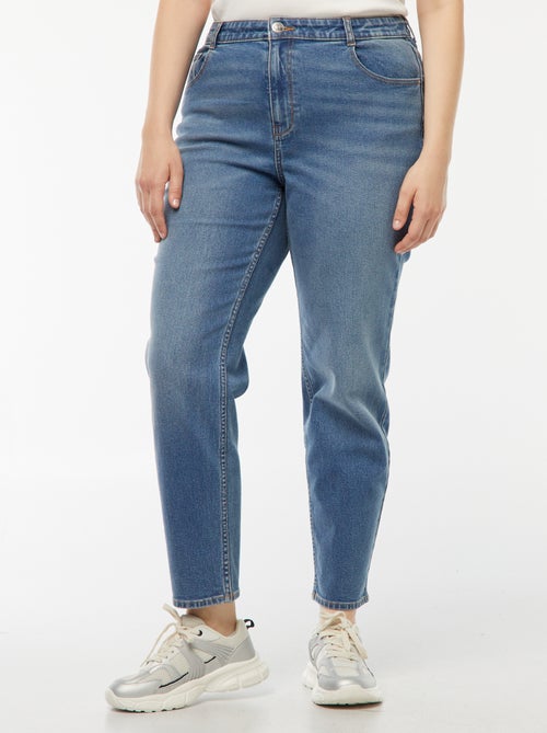 Jean mom taille haute 5 poches - L32 - Kiabi Jean mom taille haute 5 poches - L32 - Kiabi