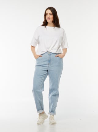 Jean mom taille haute 5 poches - L32