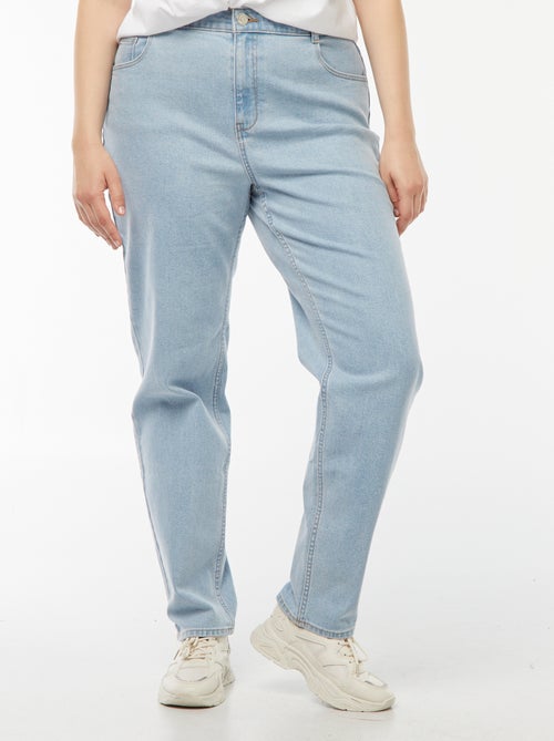 Jean mom taille haute 5 poches - L32 - Kiabi
