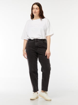 Jean mom taille haute 5 poches - L32
