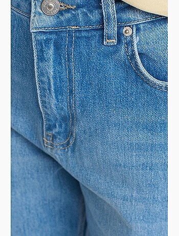 Jean mom taille haute à jambe droite dilvin