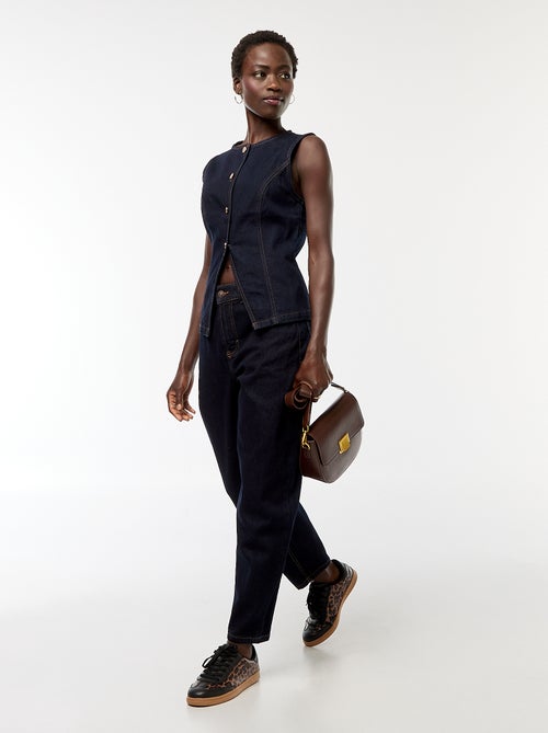 Jean mom taille haute - Kiabi