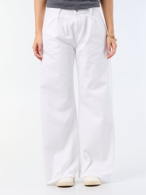Jean palazzo à coupe large et taille haute - Kiabi
