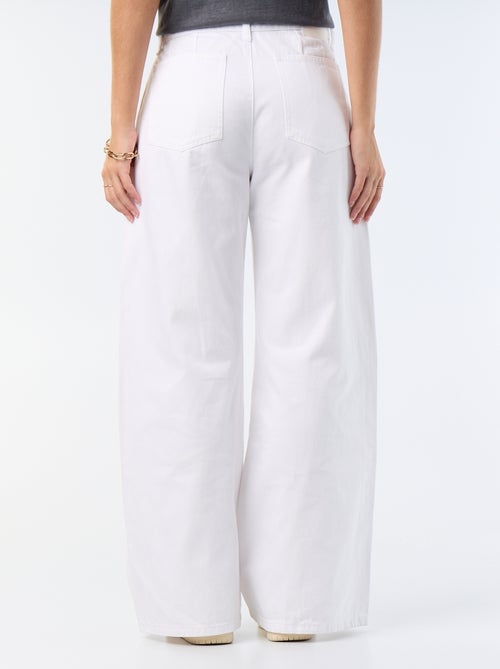 Jean palazzo à coupe large et taille haute - Kiabi