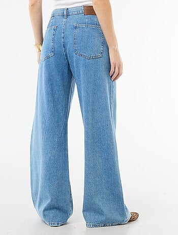 Jean palazzo à coupe large et taille haute