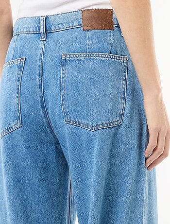 Jean palazzo à coupe large et taille haute