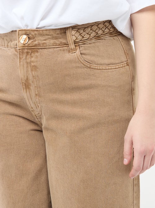 Jean palazzo en twill taille haute - Kiabi