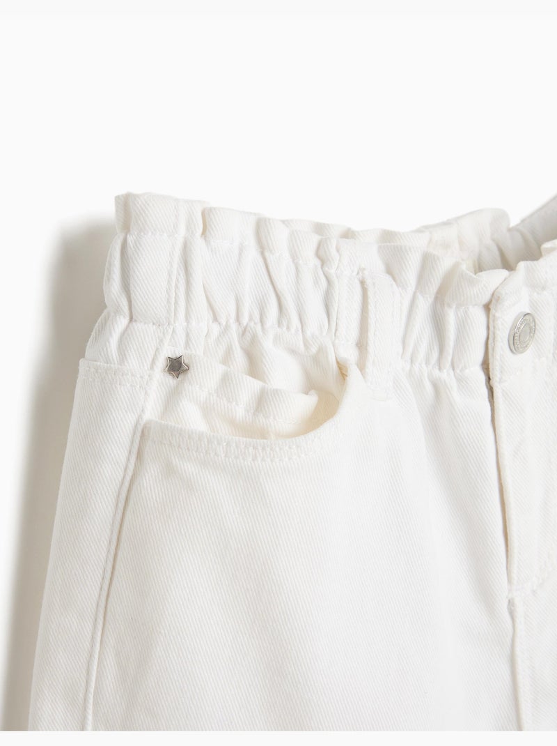 Jean paperbag, MO Fashion Blanc - Kiabi