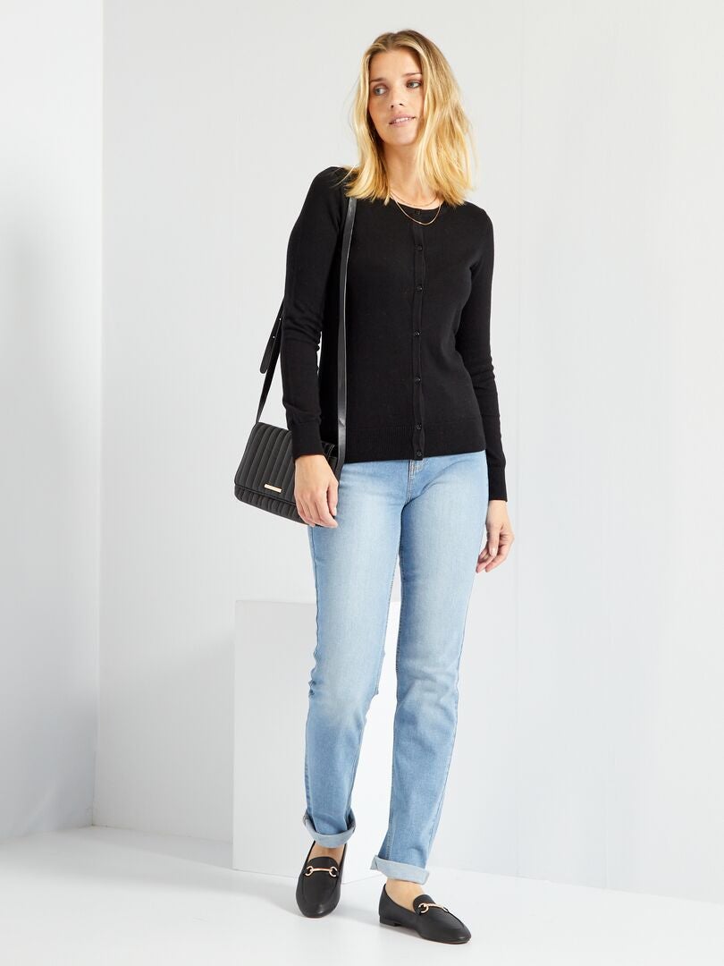 Jean regular à taille haute - L34 Triple stone - Kiabi