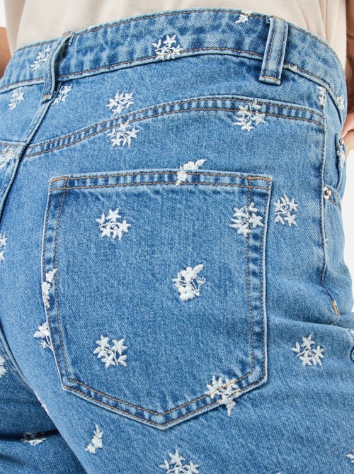 Jean regular avec lignes en coton - Kiabi