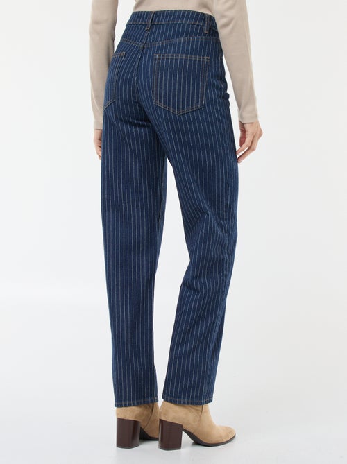 Jean regular avec lignes en coton - Kiabi